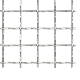 vidaXL Crimped Garden Wire Fence Stainless Steel 19.7"x19.7" 0.8"x0.8"x0.1" (Option: as picture)