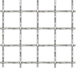 vidaXL Crimped Garden Wire Fence Stainless Steel 19.7"x19.7" 0.4"x0.4"x0.1" (Option: as picture)